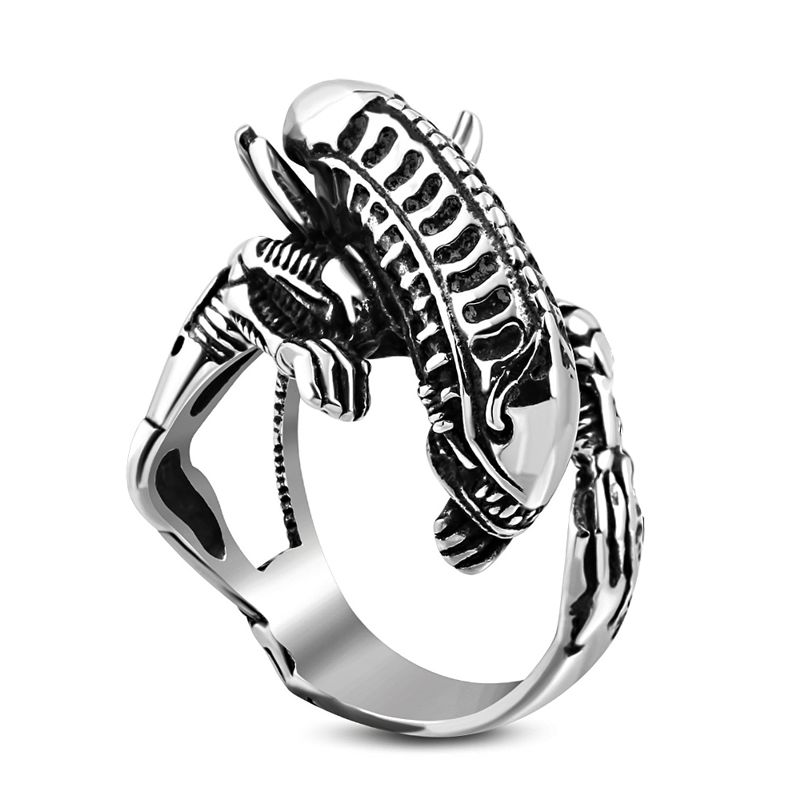 Large 3-Dimensional ALIENS Steel Ring - Click Image to Close